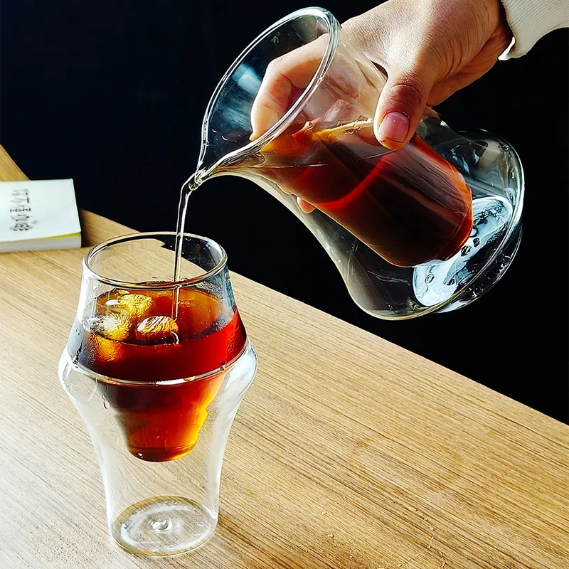 Coffee Tea Latte - 二重壁ガラスエスプレッソコーヒーマグ透明高ホウケイ酸ガラスティーラテワインカップバーバリスタカフェアクセサリー
