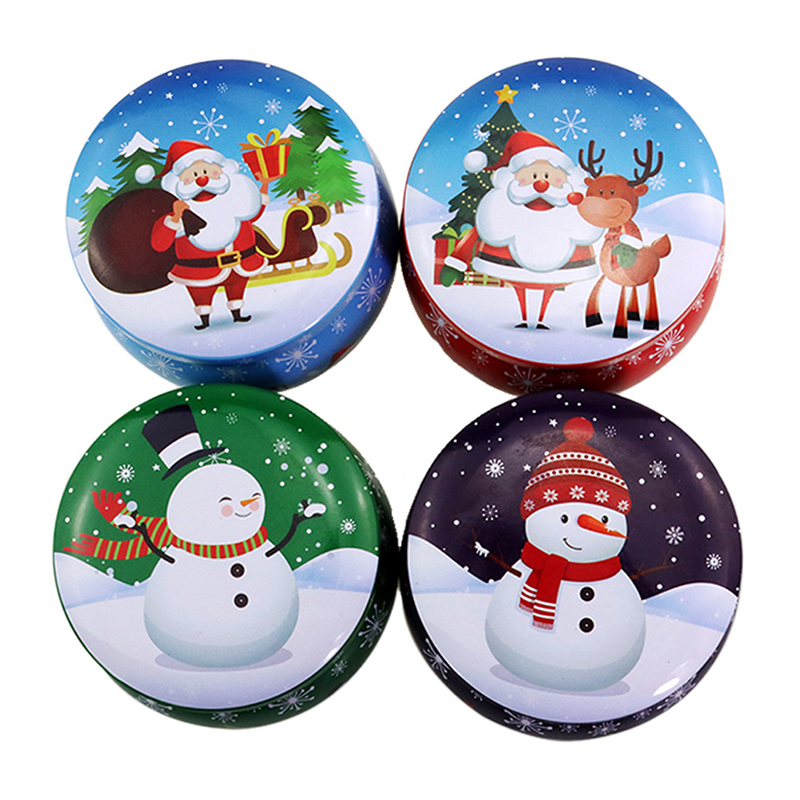 Coffee Tea Containers - ミニクリスマスメタルティンジャー コーヒー、紅茶、スパイス、キャンディー、ジュエリー収納ケース キャンドル作り容器 デコレーションボックス
