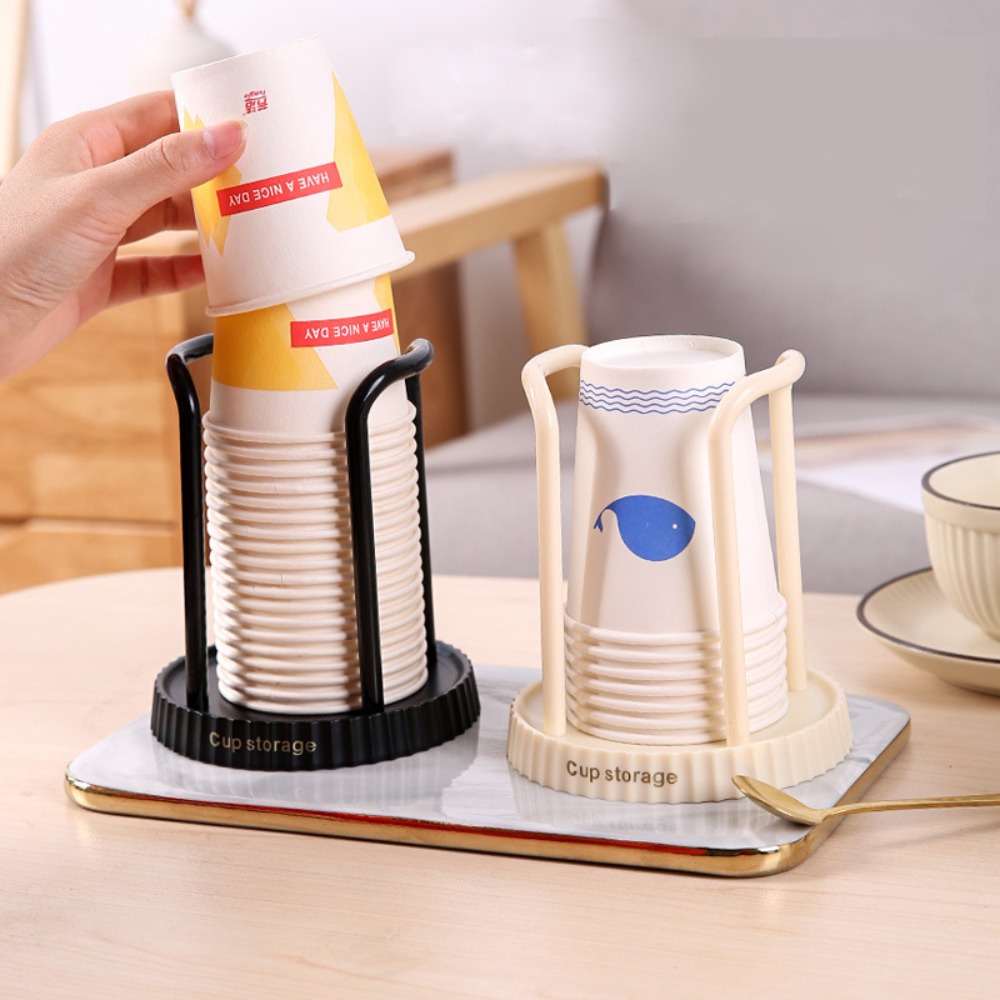 Coffee Tea Holder - 使い捨てカップホルダーデスクトップ紙コップオーガナイザークリエイティブ非穴あき収納ラックホームオフィスコーヒーティーアクセサリー