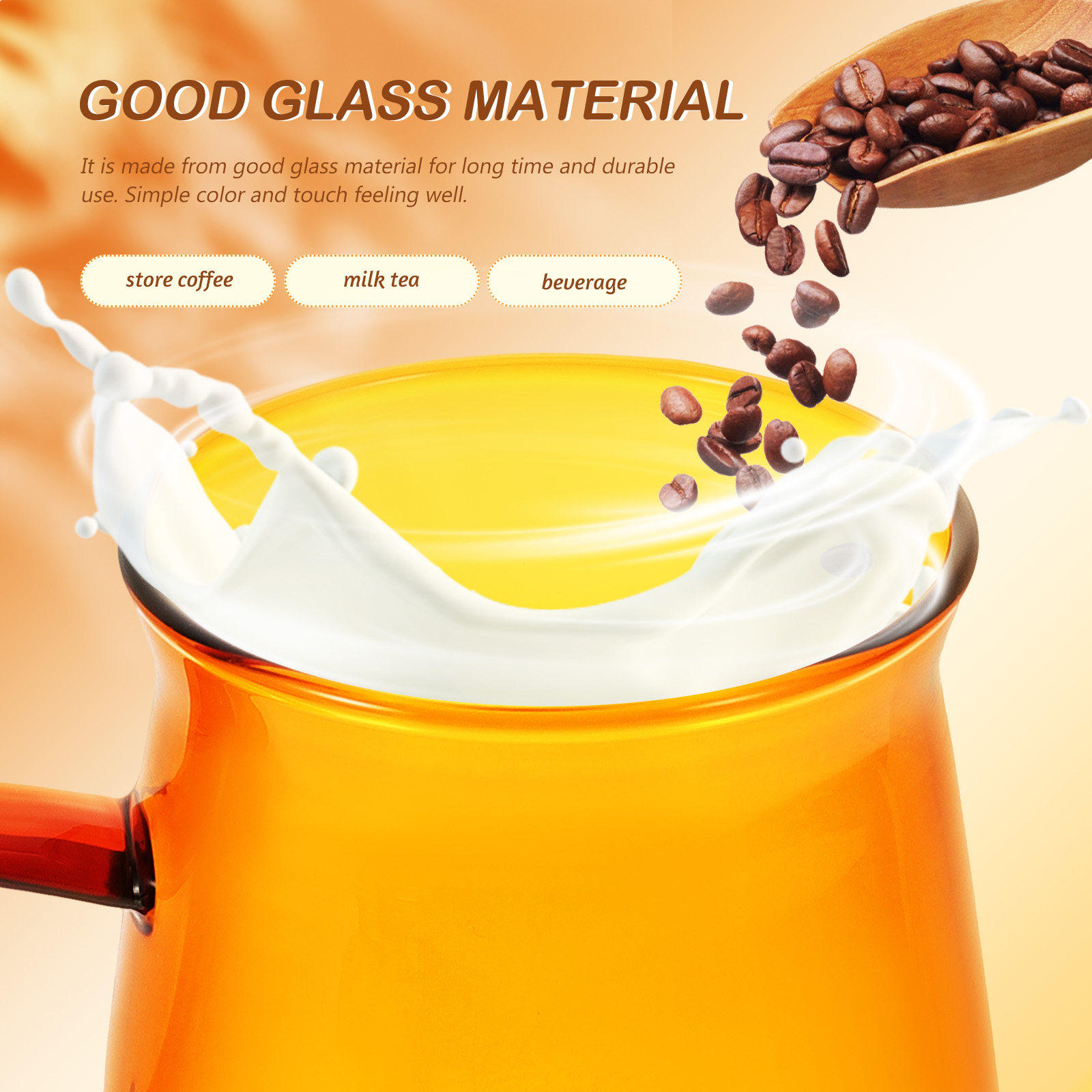 Coffee Tea Drinks - 1セット ガラス製コーヒーカップ＆ソーサーセット プレミアム透明ドリンクカップ ホット・コールドドリンク用 アフタヌーンティーやホームデコレーションに最適