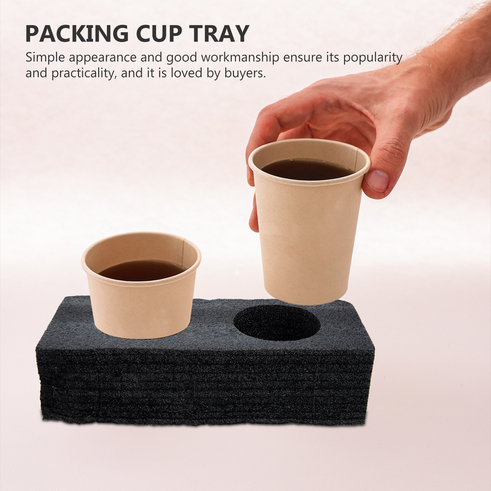 Coffee Tea Holder - 2個入りプレミアム食品グレードドリンクキャリアトレイ、テイクアウト用コーヒー、ミルクティー、アイスクリームカップ用、強力で破れにくいカップ固定ホルダー