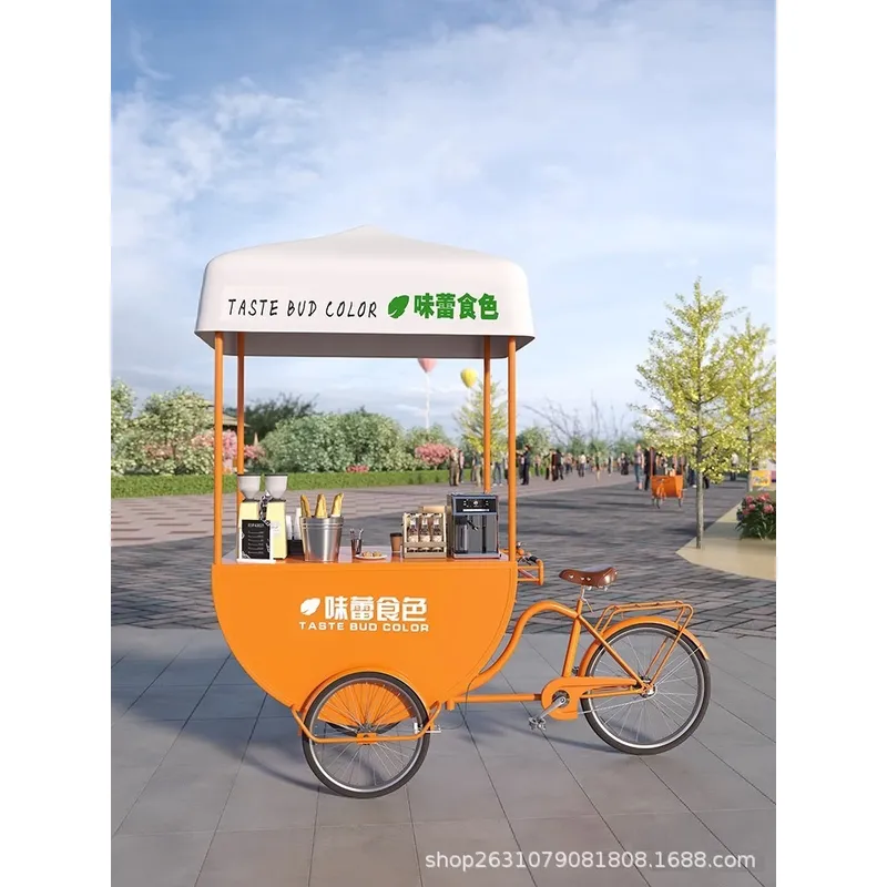 Coffee Tea Milk - 屋外モバイルフードカート、コーヒー、ミルクティー、レモネード、もち米団子、ソーセージなどの販売に最適な屋台、バザール、ベンダートロリー