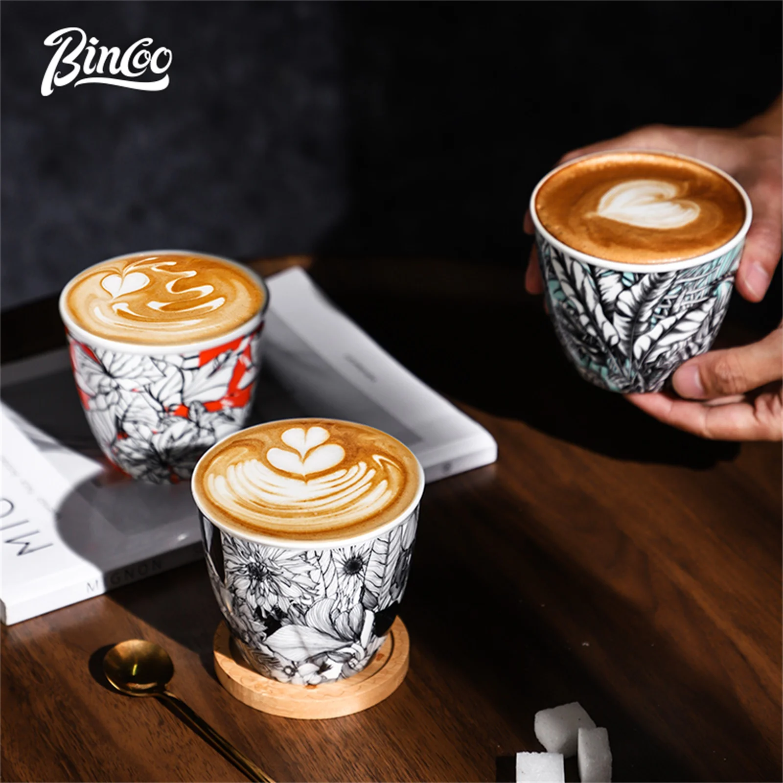 BINCOO セラミックコーヒーカップ クリエイティブジャン - Coffee Tea Latte のレビューと価格