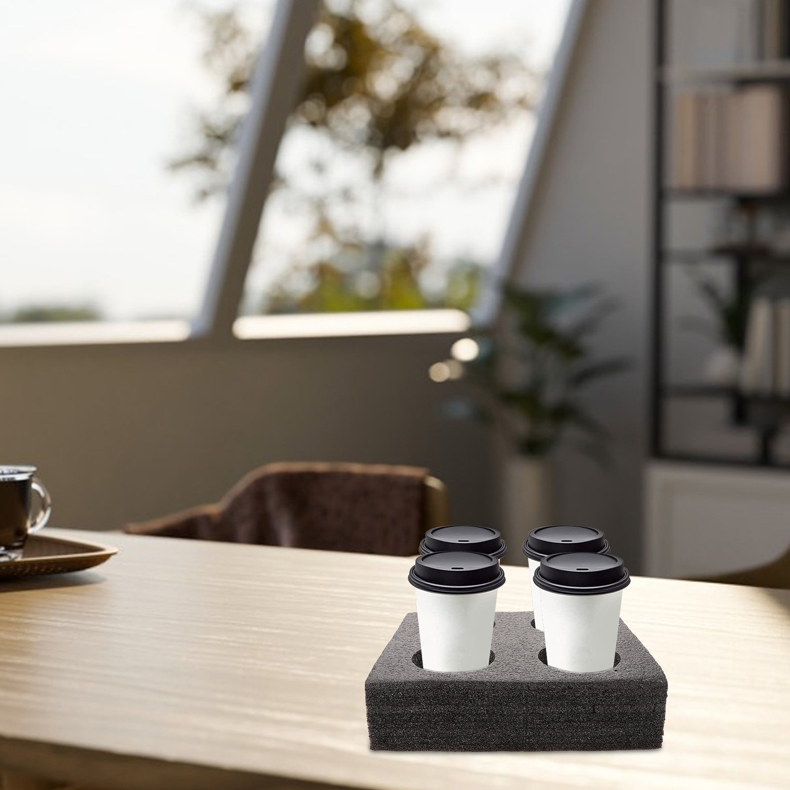 ミルクティーカップトレイ、テイクアウトコーヒーカップキャリア - Coffee Tea Holder のレビューと価格