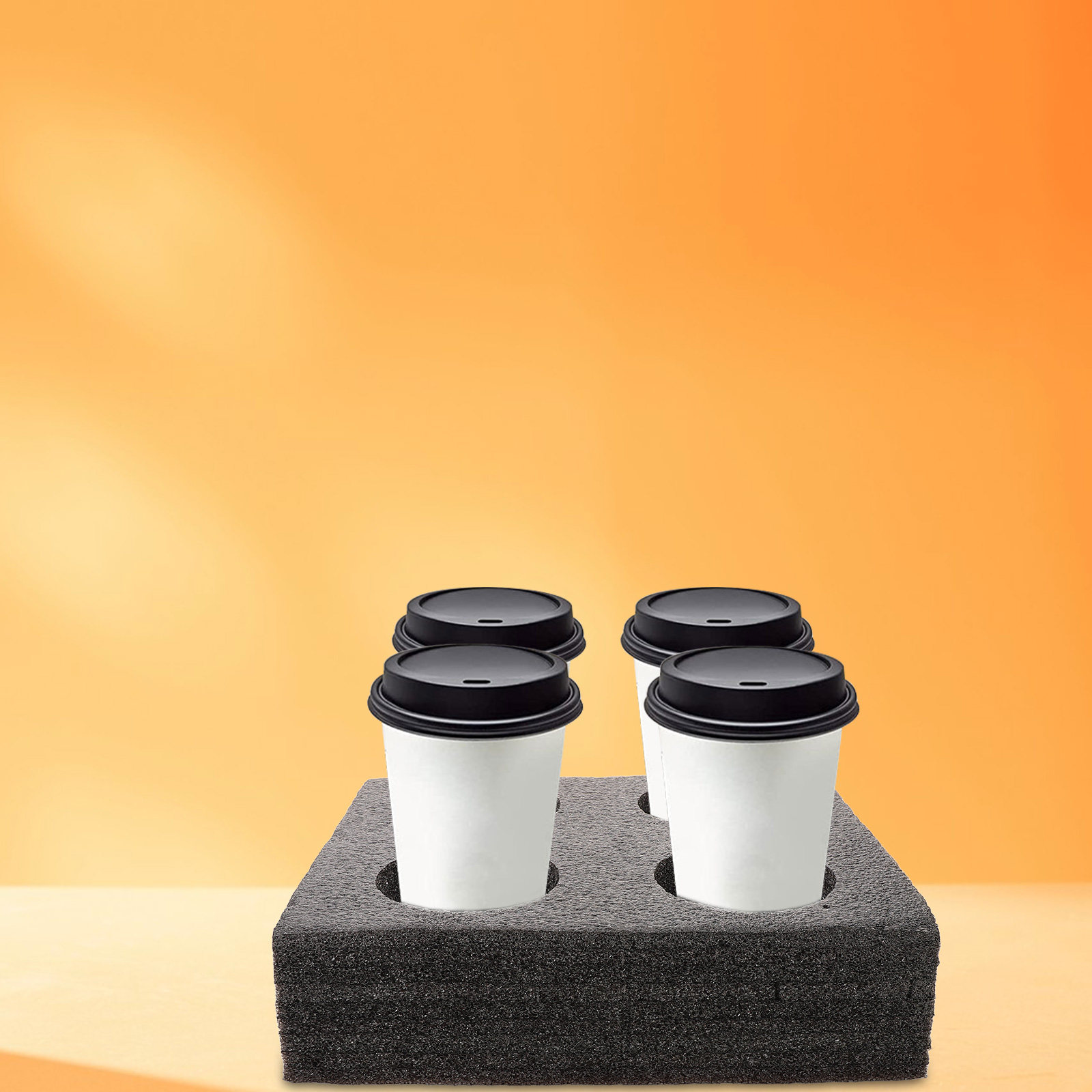 ミルクティーカップトレイ、テイクアウトコーヒーカップキャリア - Coffee Tea Holder のレビューと価格