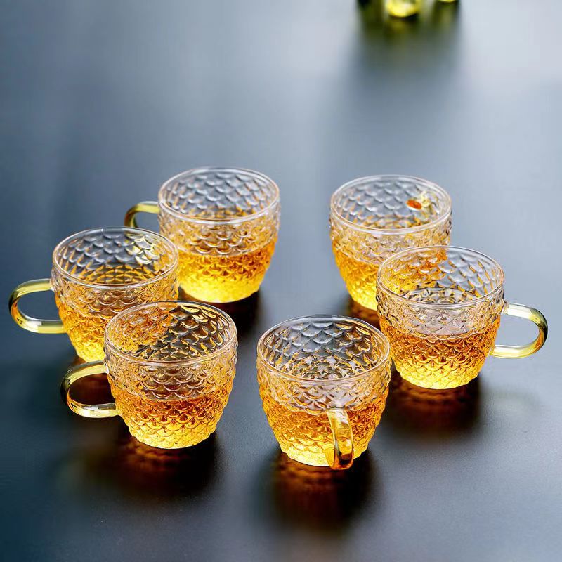 ガラスカップ,お茶,コーヒー,お茶,水用の小さなカップ型カッ - Tea Coffee Pot Set のレビューと価格