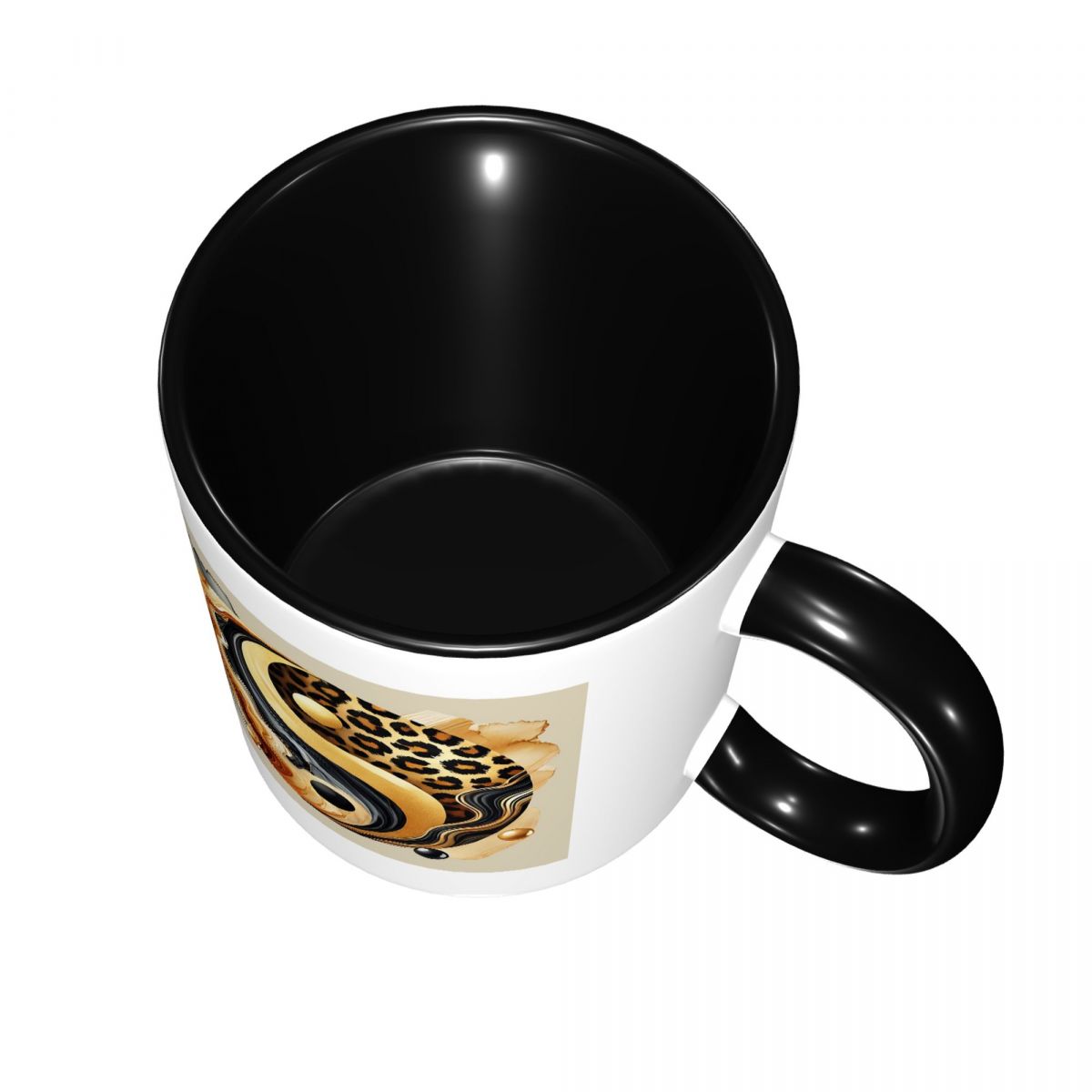 レオパード陰陽ラグジュアリーゴールドマーブルバランスデザイン - Coffee Tea Yin Yang のレビューと価格