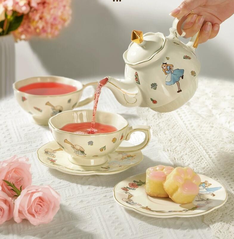 アリス セラミックティーコーヒーセット ウサギデザイン 高級 - Tea Coffee Pot Set のレビューと価格