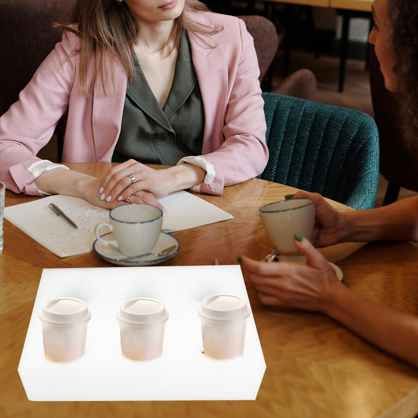 2個入り飲料カップホルダートレイ、多穴ドリンクキャリア、コー - Coffee Tea Holder のレビューと価格
