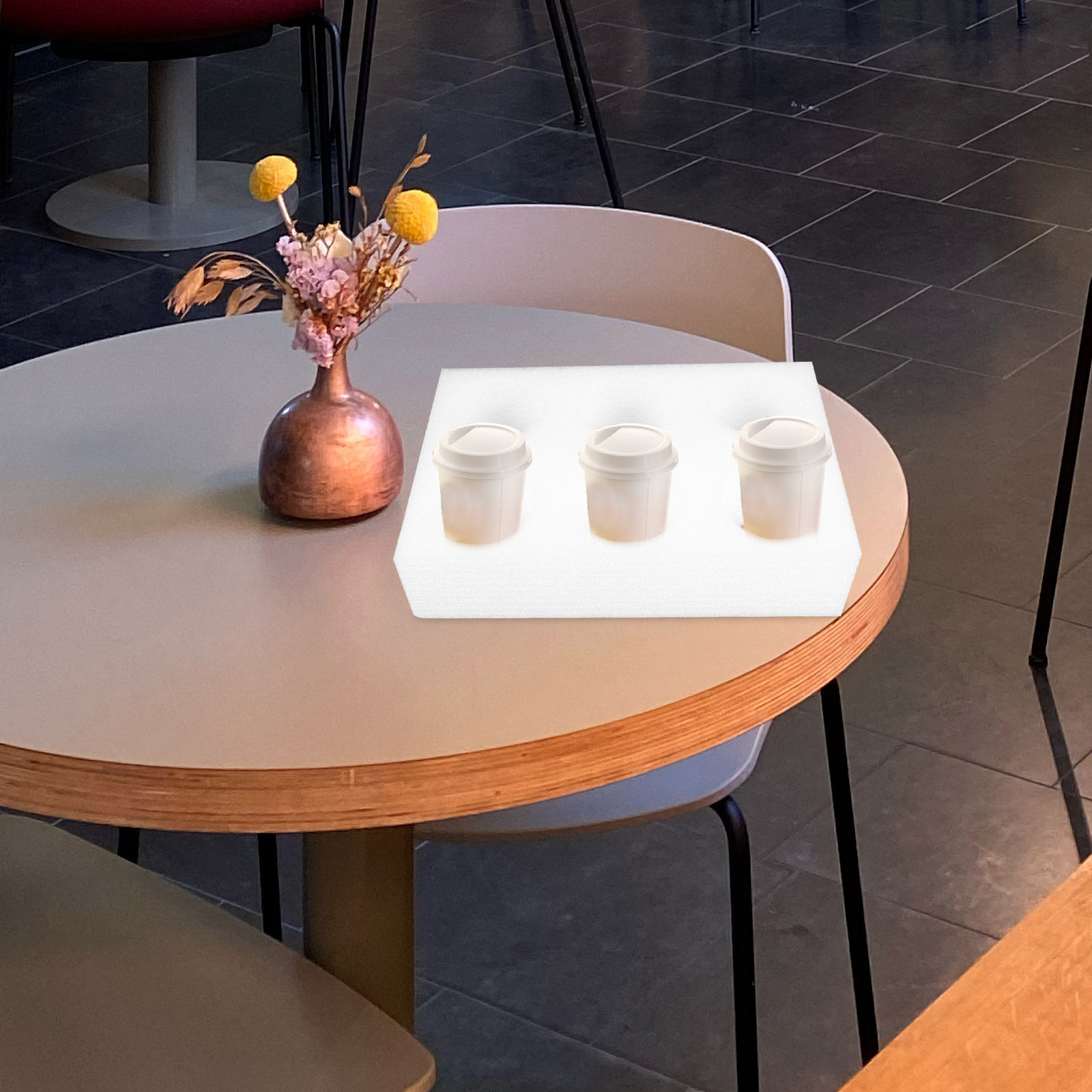 2個入り飲料カップホルダートレイ、多穴ドリンクキャリア、コー - Coffee Tea Holder のレビューと価格