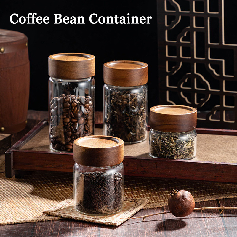 コーヒー豆保存容器チューブディスプレイラックティーボトルガラ - Coffee Tea Containers のレビューと価格
