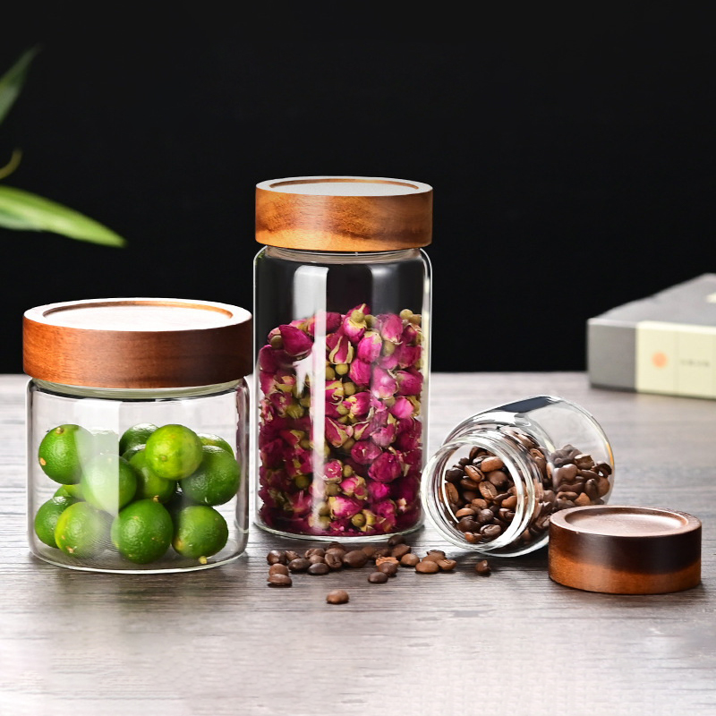 コーヒー豆保存容器チューブディスプレイラックティーボトルガラ - Coffee Tea Containers のレビューと価格