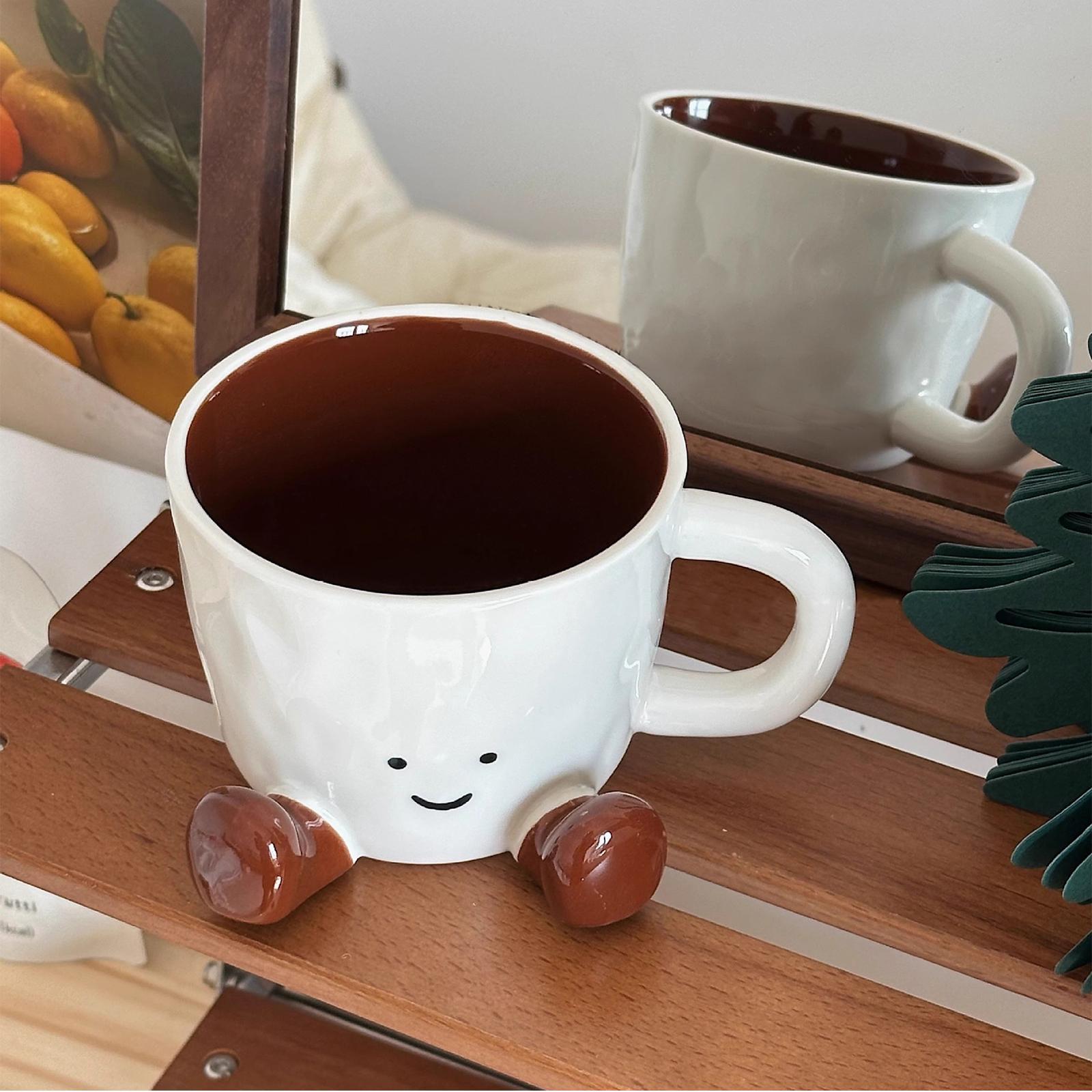 面白いコーヒーマグカップ、愛らしい家庭用キッチン食器、セラミ - Coffee Tea Latte のレビューと価格