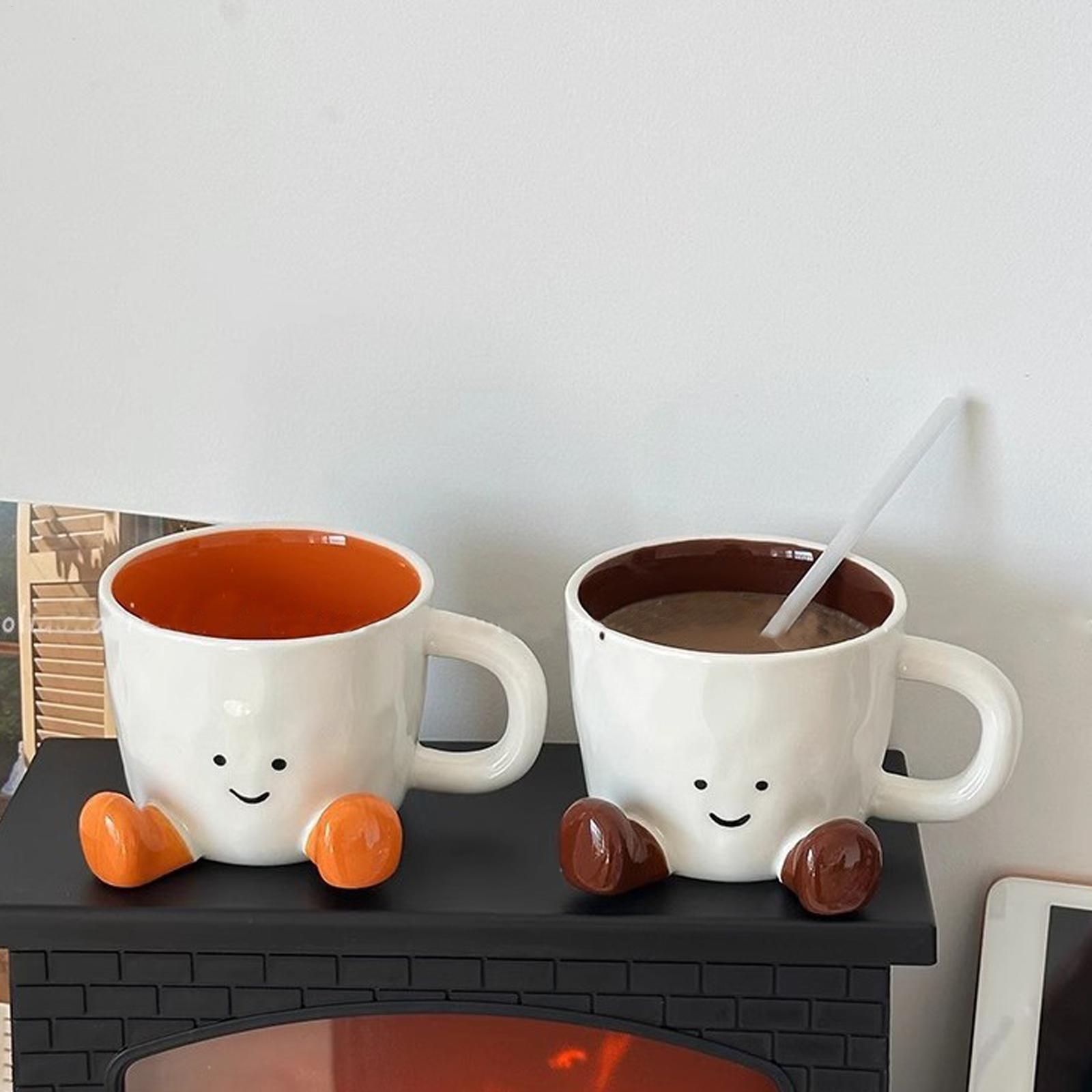 面白いコーヒーマグカップ、愛らしい家庭用キッチン食器、セラミ - Coffee Tea Latte のレビューと価格