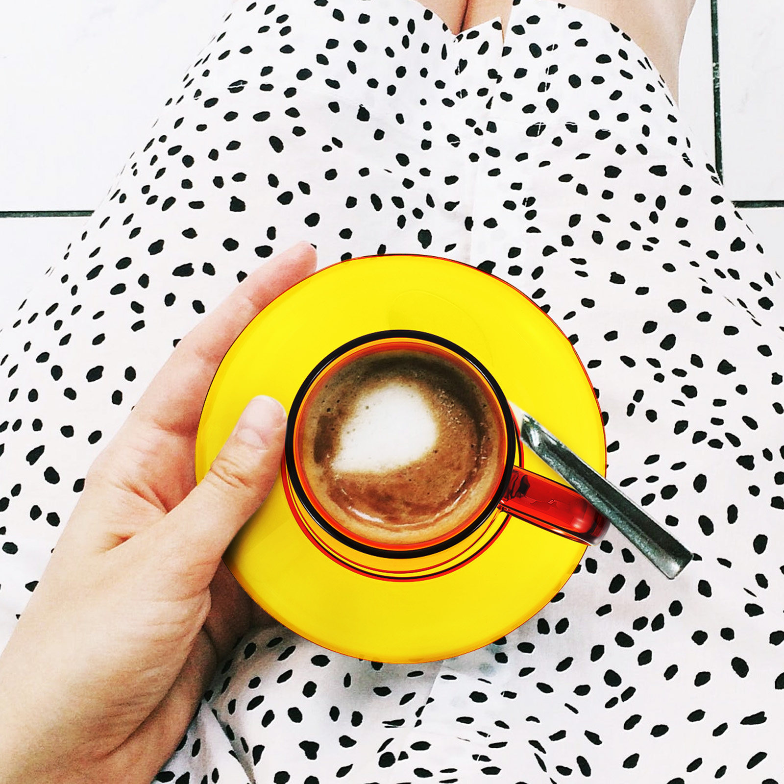 1セット ガラス製コーヒーカップ＆ソーサーセット プレミアム - Coffee Tea Drinks のレビューと価格