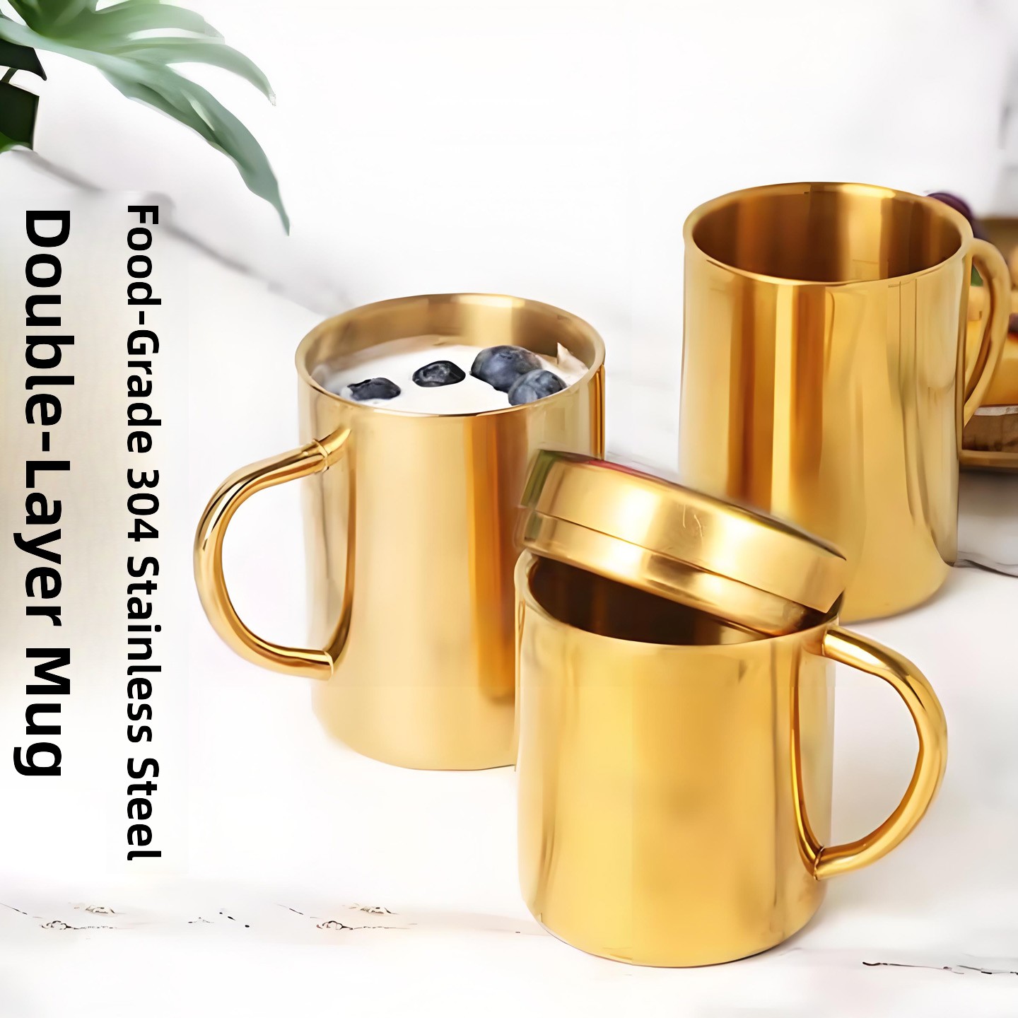 インスタ映え304ステンレス製コーヒーカップ 二重構造断熱  - Coffee Tea Drinks のレビューと価格