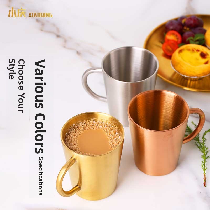 インスタ映え304ステンレス製コーヒーカップ 二重構造断熱  - Coffee Tea Drinks のレビューと価格