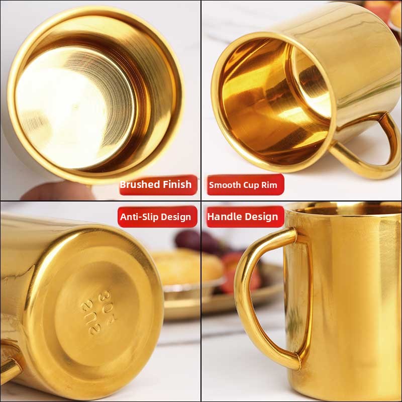 インスタ映え304ステンレス製コーヒーカップ 二重構造断熱  - Coffee Tea Drinks のレビューと価格