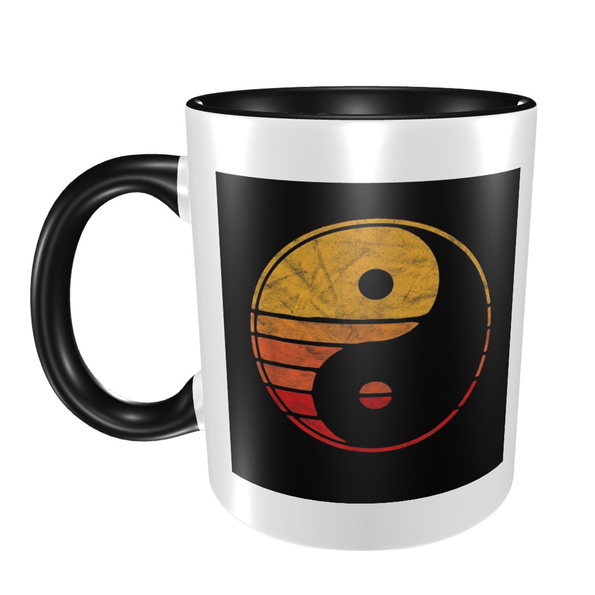 ユーモアヴィンテージ陰陽80年代ミニマリスト太陽マグ面白いセ - Coffee Tea Yin Yang のレビューと価格