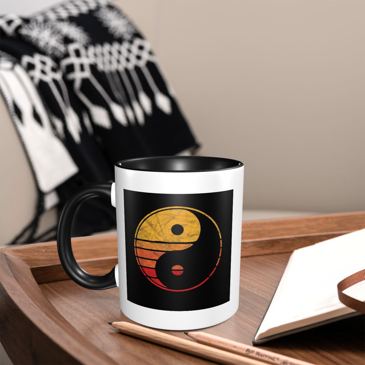 ユーモアヴィンテージ陰陽80年代ミニマリスト太陽マグ面白いセ - Coffee Tea Yin Yang のレビューと価格