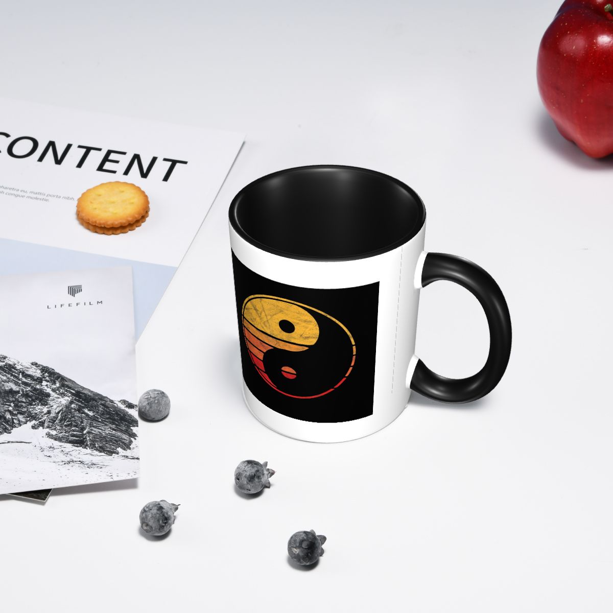 ユーモアヴィンテージ陰陽80年代ミニマリスト太陽マグ面白いセ - Coffee Tea Yin Yang のレビューと価格