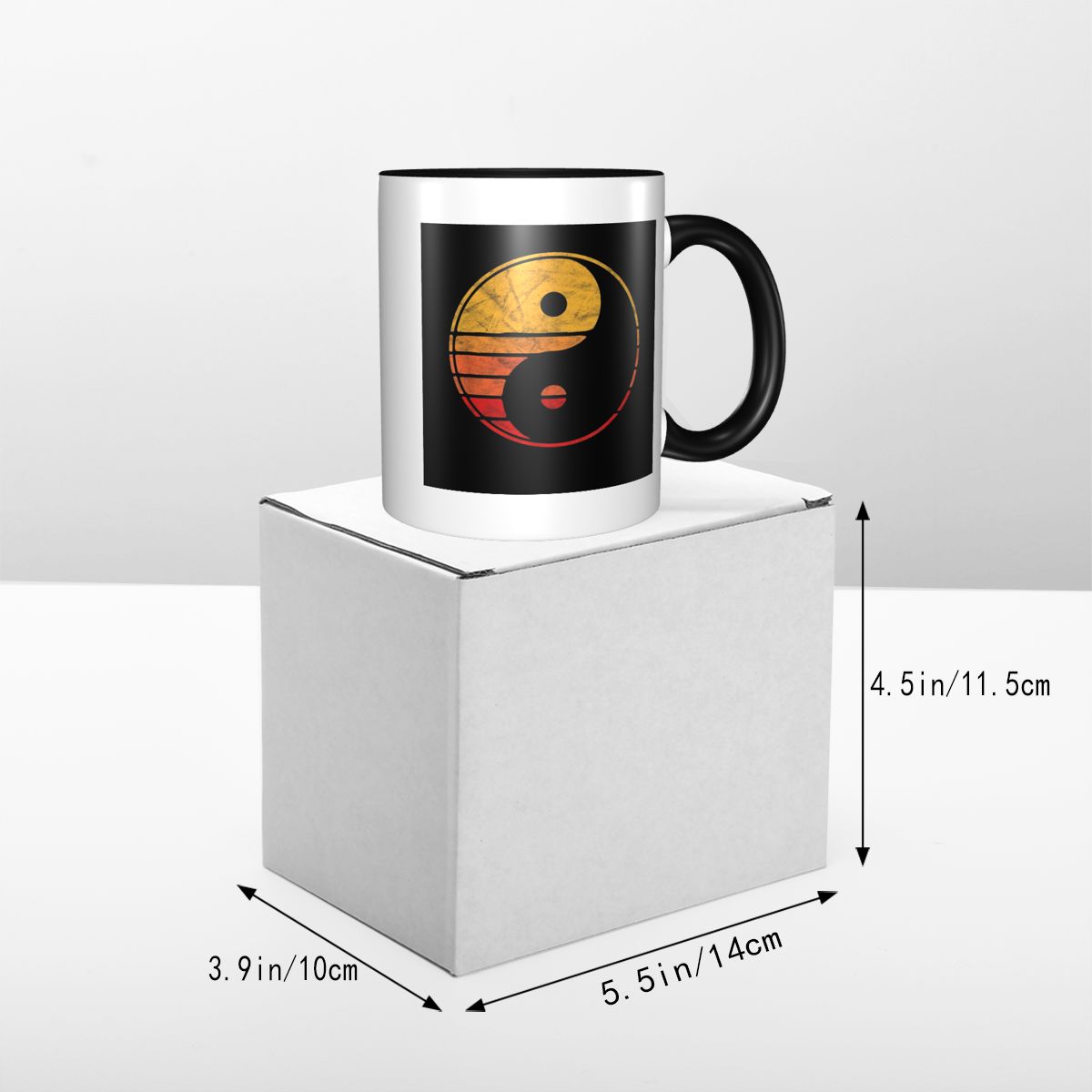 ユーモアヴィンテージ陰陽80年代ミニマリスト太陽マグ面白いセ - Coffee Tea Yin Yang のレビューと価格