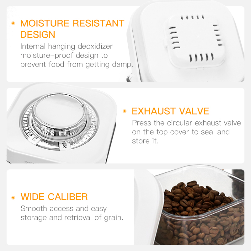 AliKisscafe コーヒー豆保存容器真空密閉タンクジャ - Coffee Tea Containers のレビューと価格