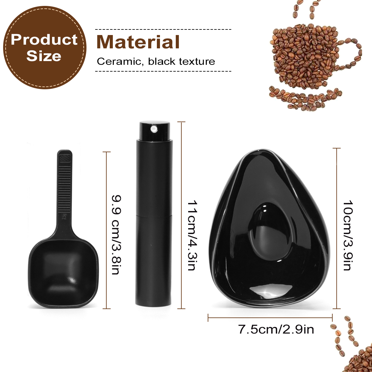 Leeseph コーヒー豆計量カップとスプーンセット、セラミ - Tea Coffee Pot Set のレビューと価格