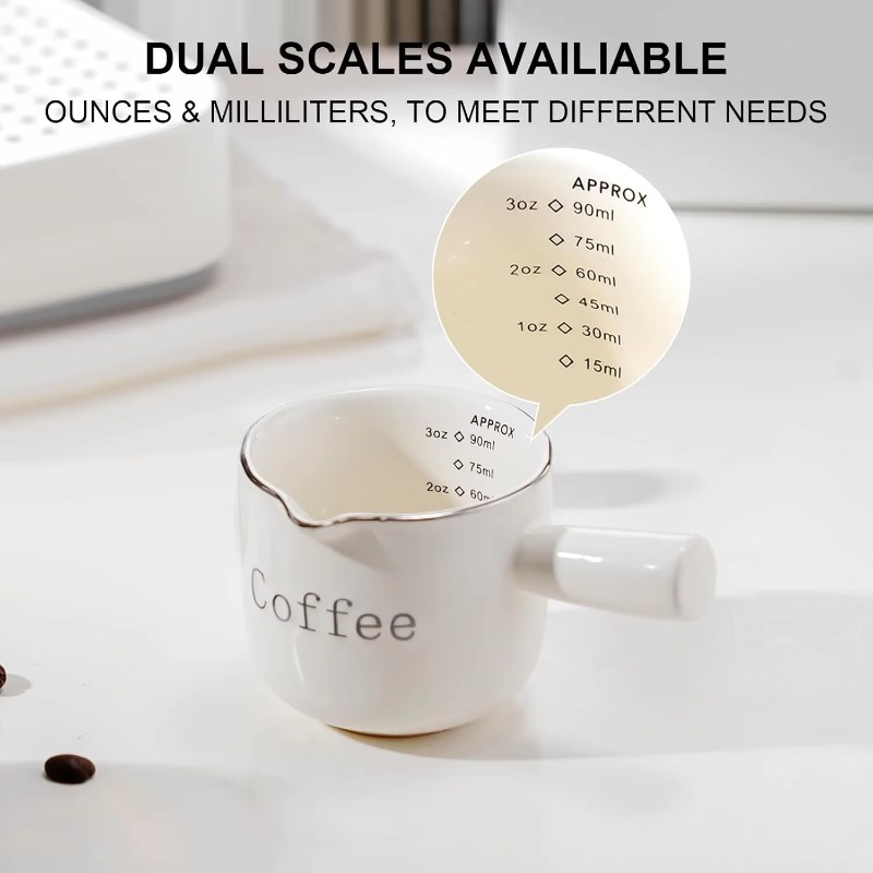 ミニセラミックコーヒーカップハンドル付き V 字型注ぎ口ミル - Coffee Tea Latte のレビューと価格