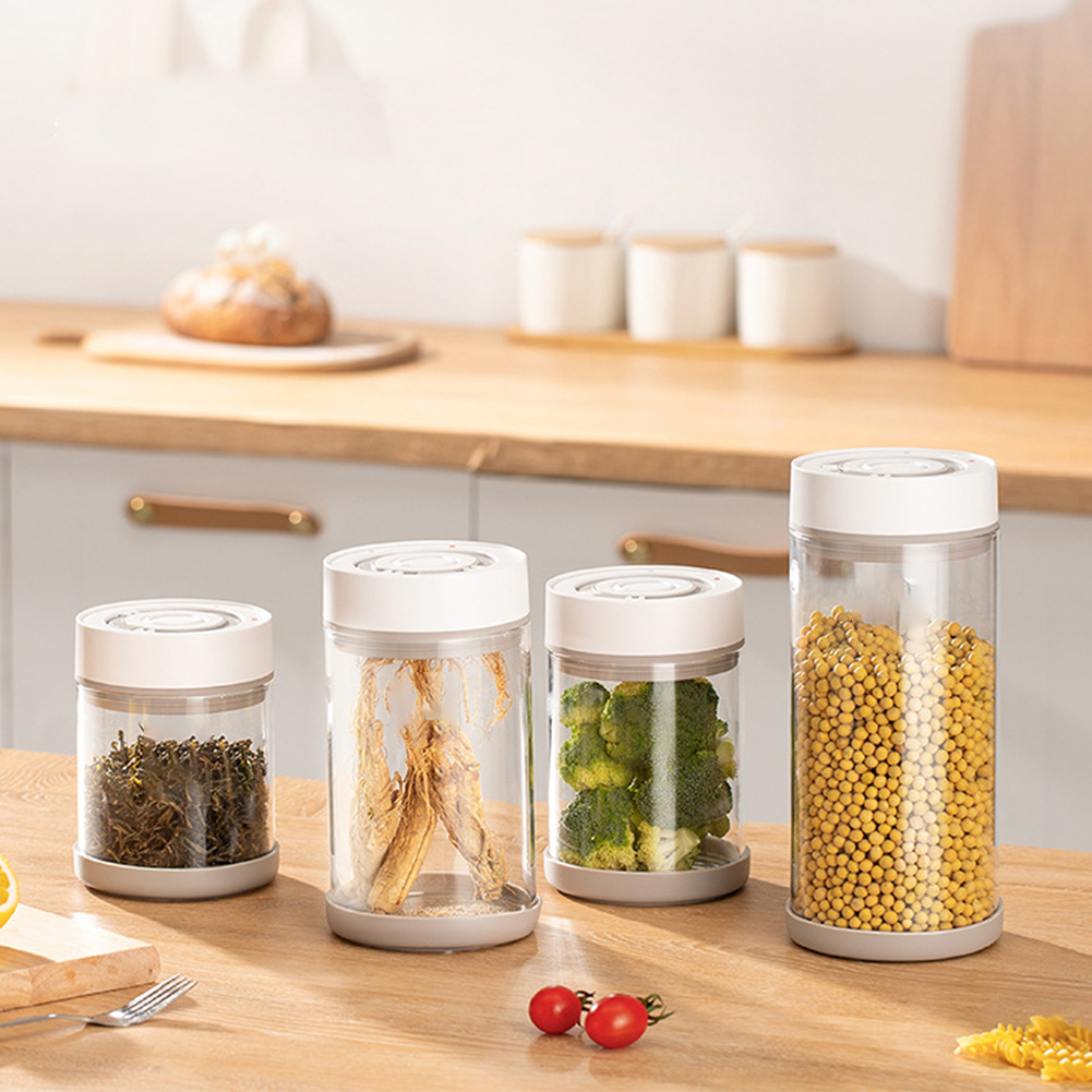 キッチン防湿ガラスコーヒー豆ジャー自動インテリジェント真空保 - Coffee Tea Containers のレビューと価格
