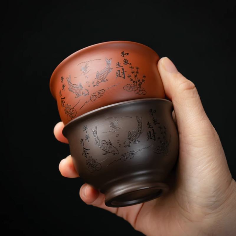 中国宜興紫粘土ティーカップコーヒーカップウーロン茶手作りブテ - Tea Coffee Pot Set のレビューと価格