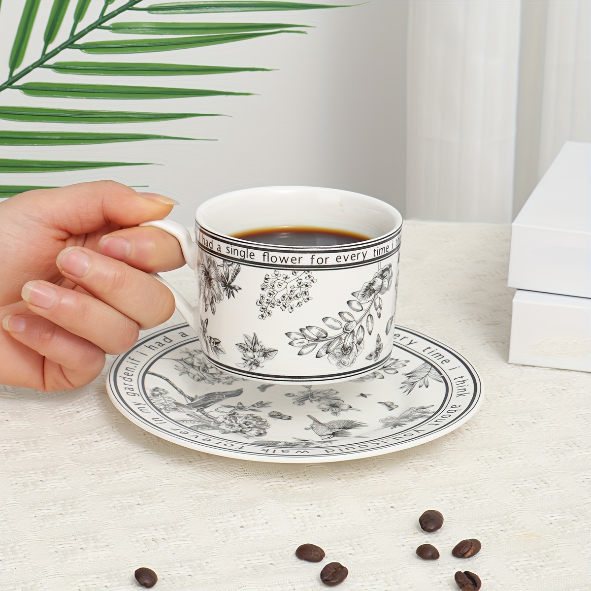 1セットのティーカップとソーサー、カプチーノカップ、コーヒー - Coffee Tea Latte のレビューと価格