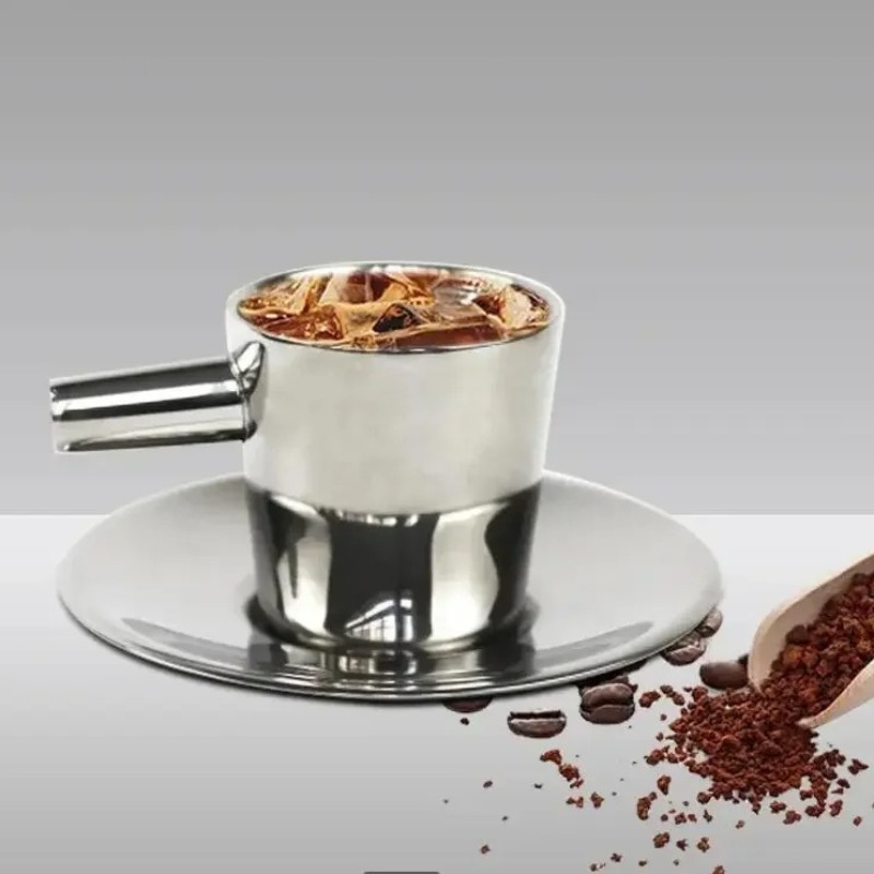 2個セット ステンレス製コーヒーカップ、コーヒーマグカップ＆ - Coffee Tea Latte のレビューと価格