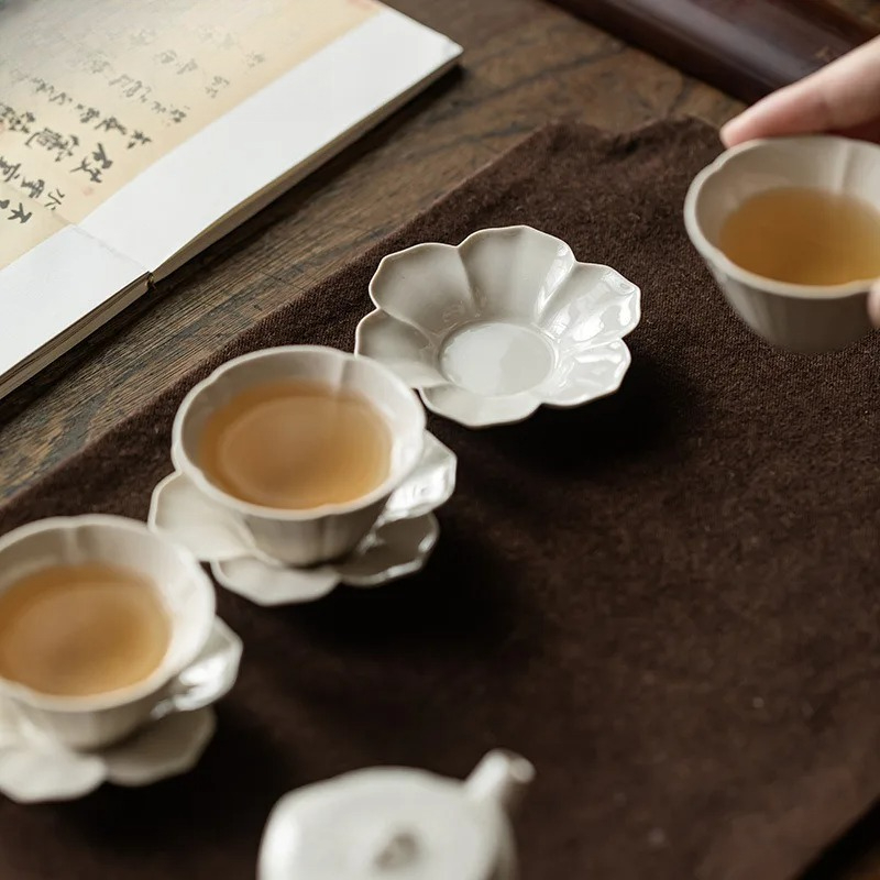 植物灰ひまわりコースター高級コーヒーカップ用ベース家庭用断熱 - Tea Coffee Pot Set のレビューと価格