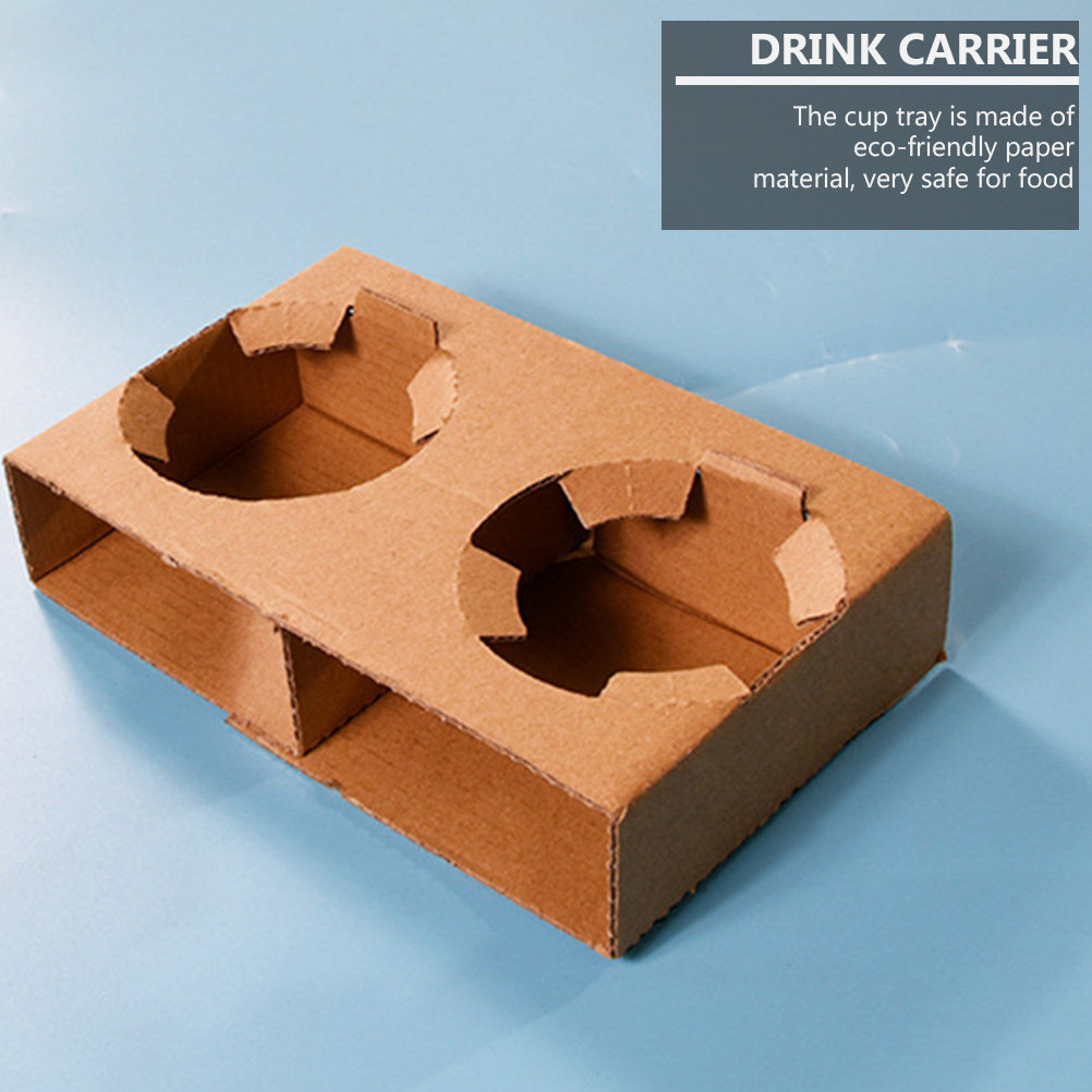 10 個環境に優しい生分解性紙ドリンクキャリアトレイコーヒー - Coffee Tea Holder のレビューと価格