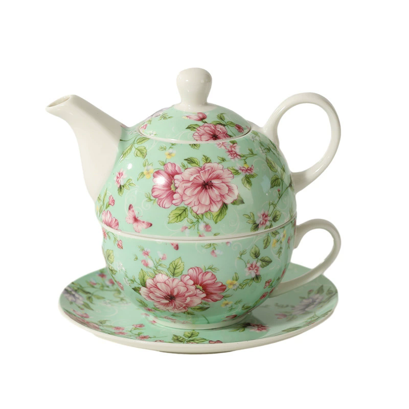 花柄ティーポット、コーヒーポット、母子ポット、ワンポットワン - Tea Coffee Pot Set のレビューと価格