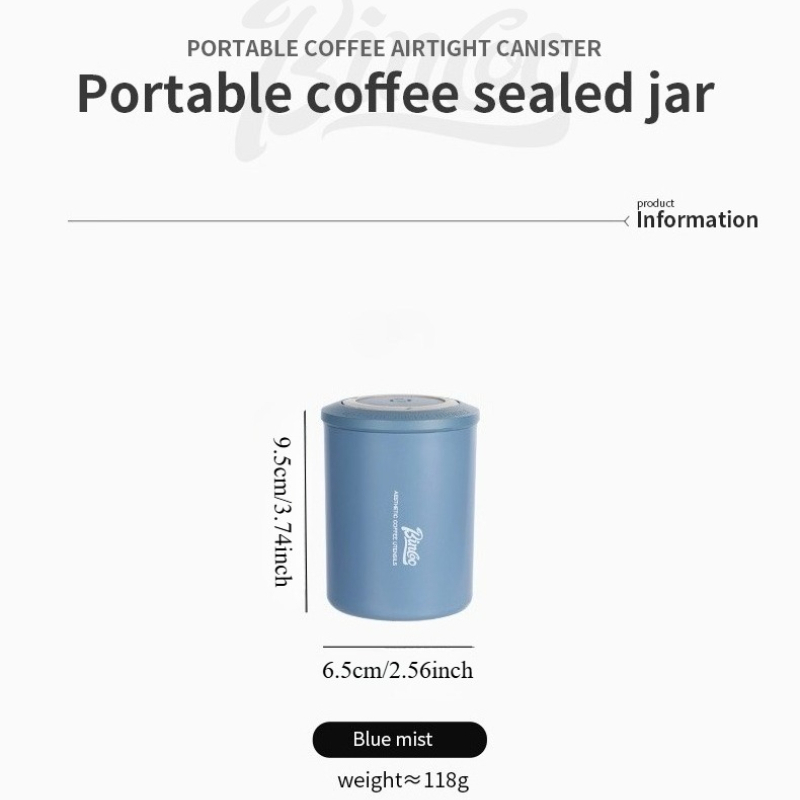 ビンクー コーヒーパウダー用気密ジャー ミニポータブル屋外豆 - Coffee Tea Containers のレビューと価格