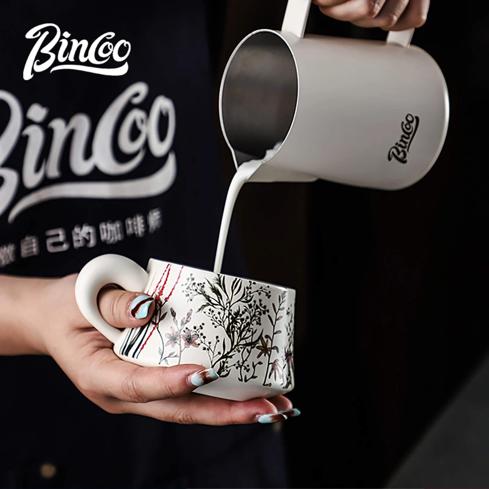 BINCOO 260ml セラミックコーヒーカップ＆ソーサー - Coffee Tea Latte のレビューと価格