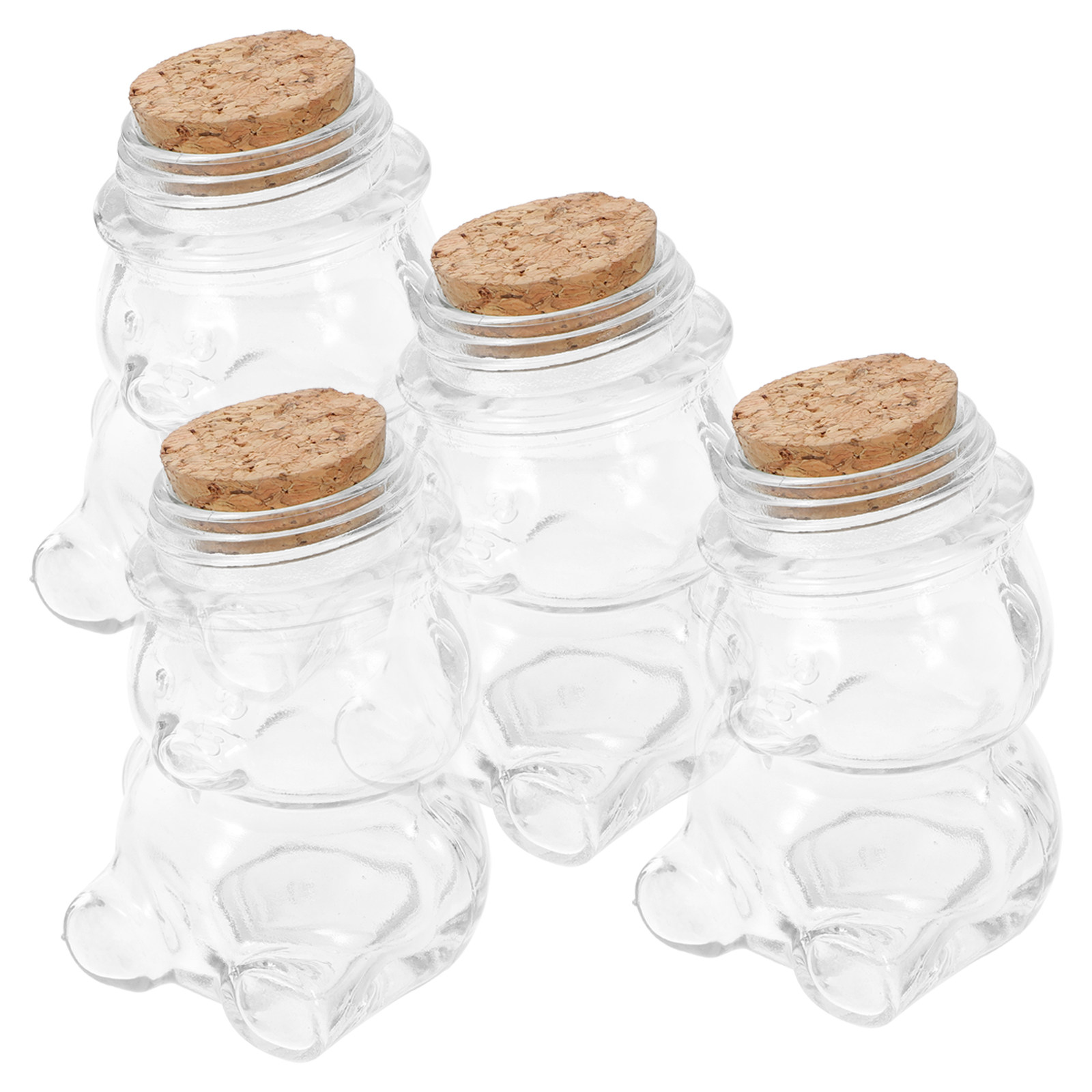 4個入りガラスキャンディジャーセット 透明な気密食品保存容器 - Coffee Tea Containers のレビューと価格