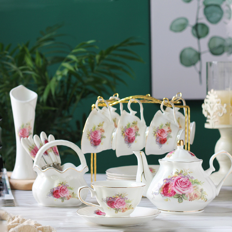 セラミックコーヒーセット ヨーロピアンカップセット ブリティ - Tea Coffee Pot Set のレビューと価格