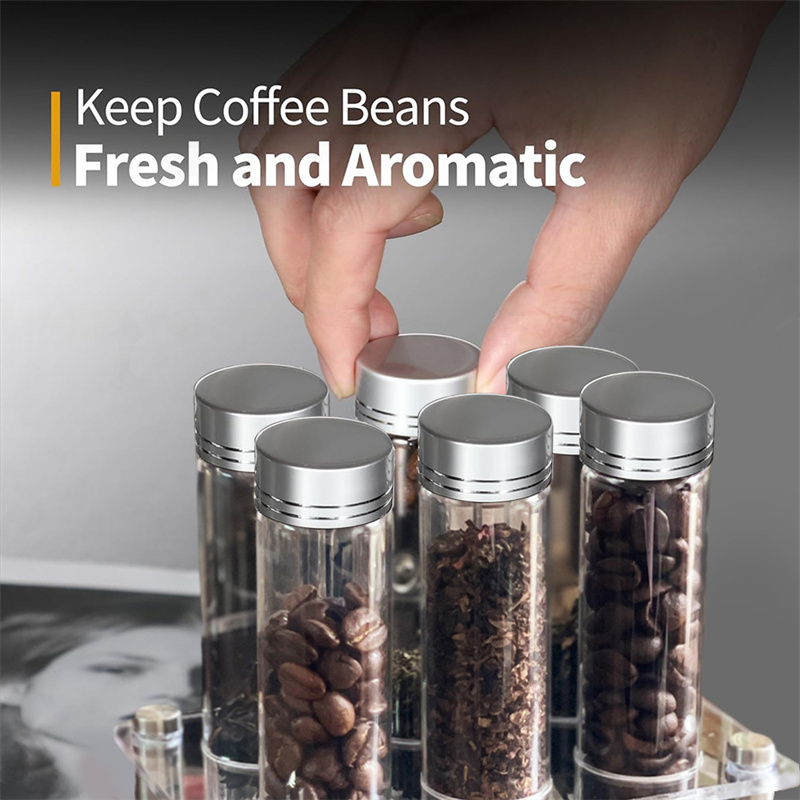 コーヒー豆保存容器ポータブルコーヒー保存瓶ディスプレイラック - Coffee Tea Containers のレビューと価格