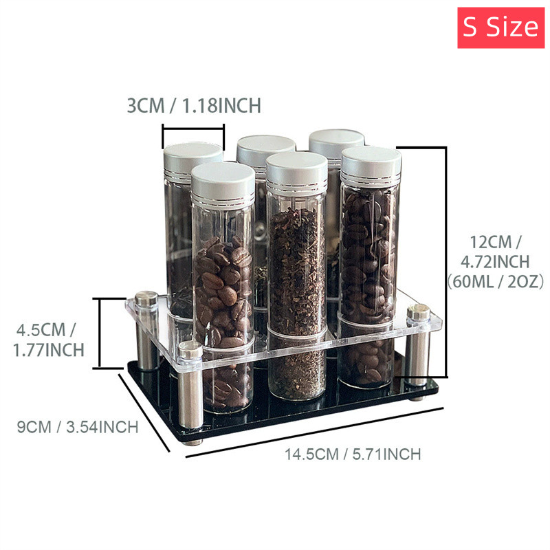 コーヒー豆保存容器ポータブルコーヒー保存瓶ディスプレイラック - Coffee Tea Containers のレビューと価格