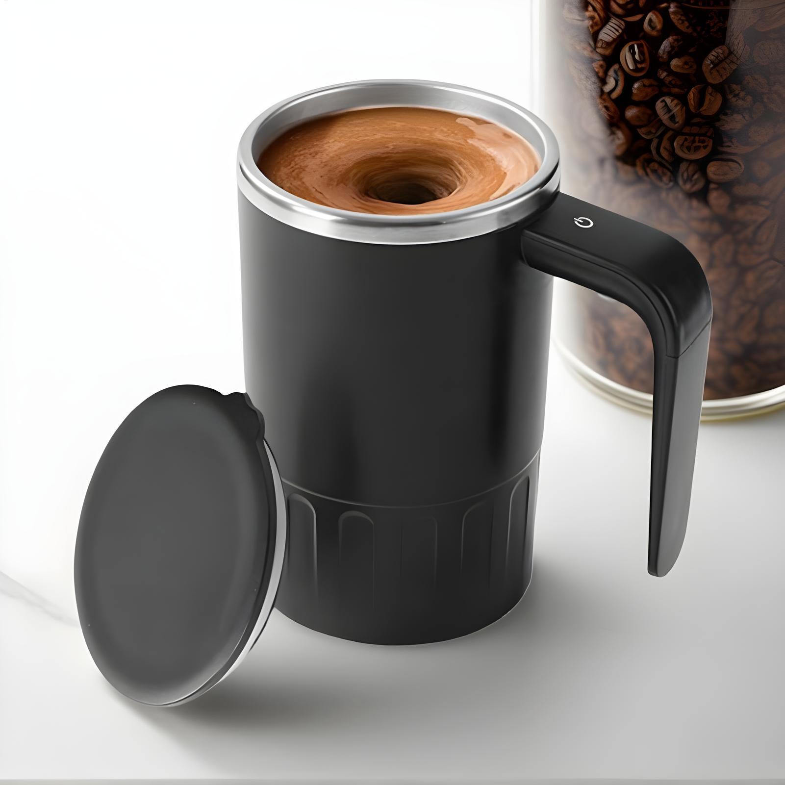 自動攪拌コーヒーマグ 充電式 蓋付き 380ml 自動攪拌マ - Coffee Tea Drinks のレビューと価格