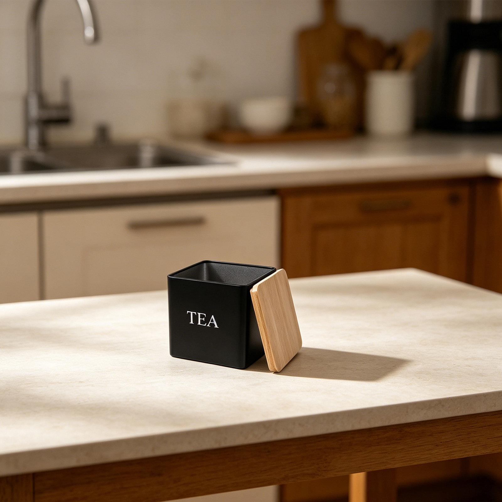 3個入り金属製茶葉・コーヒー・砂糖キャニスターセット、竹製蓋 - Coffee Tea Containers のレビューと価格